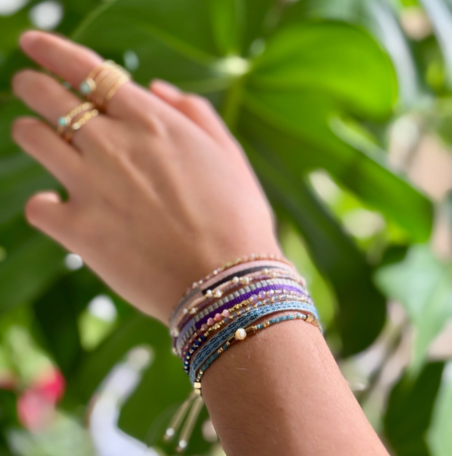 Japanese Miyuki Adjustable Bracelet Set of 3 - Available in 6 Colours