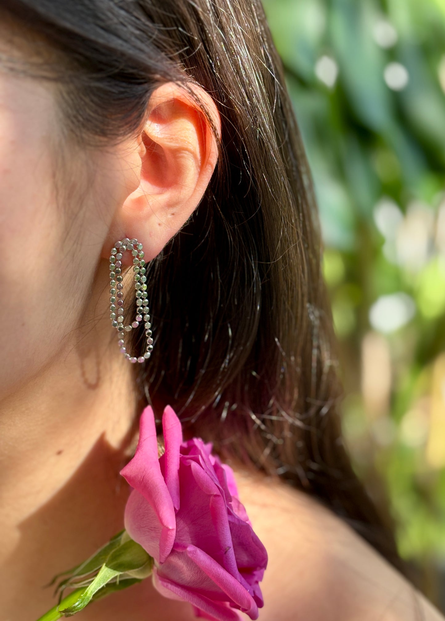 14ct Gold Plated Chain Earrings - Available In Silver
