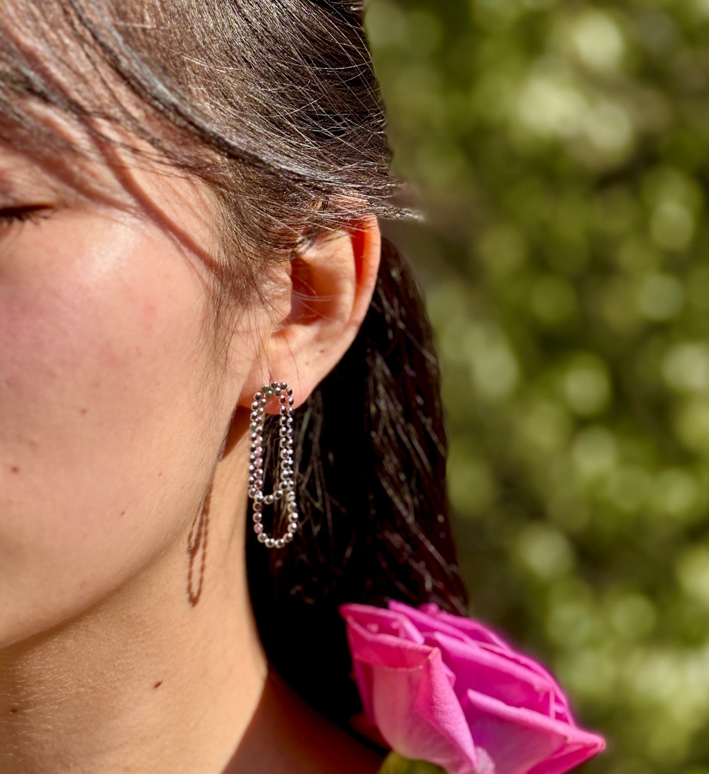 14ct Gold Plated Chain Earrings - Available In Silver