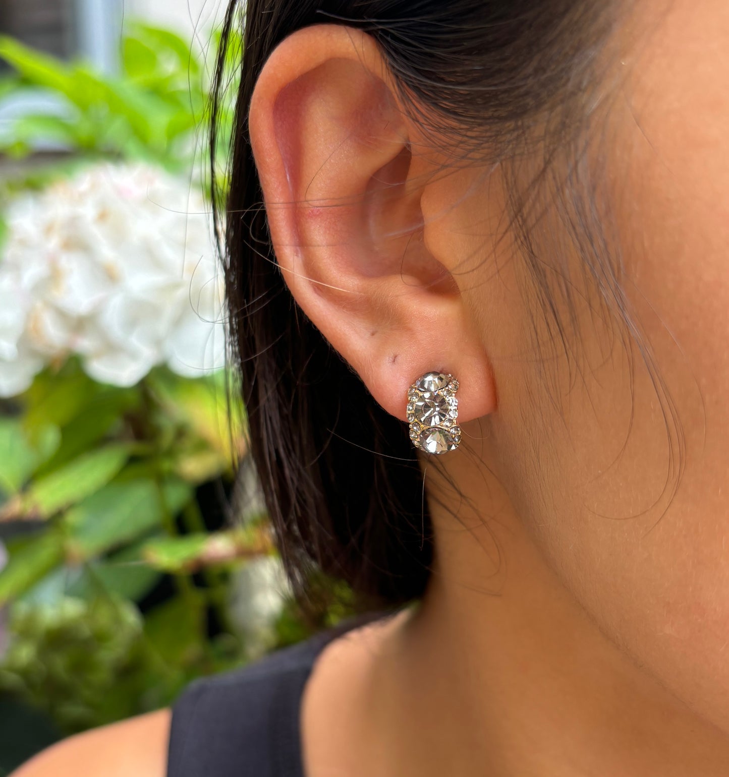 14ct Gold Plated Cubic Zirconia Stud Earrings