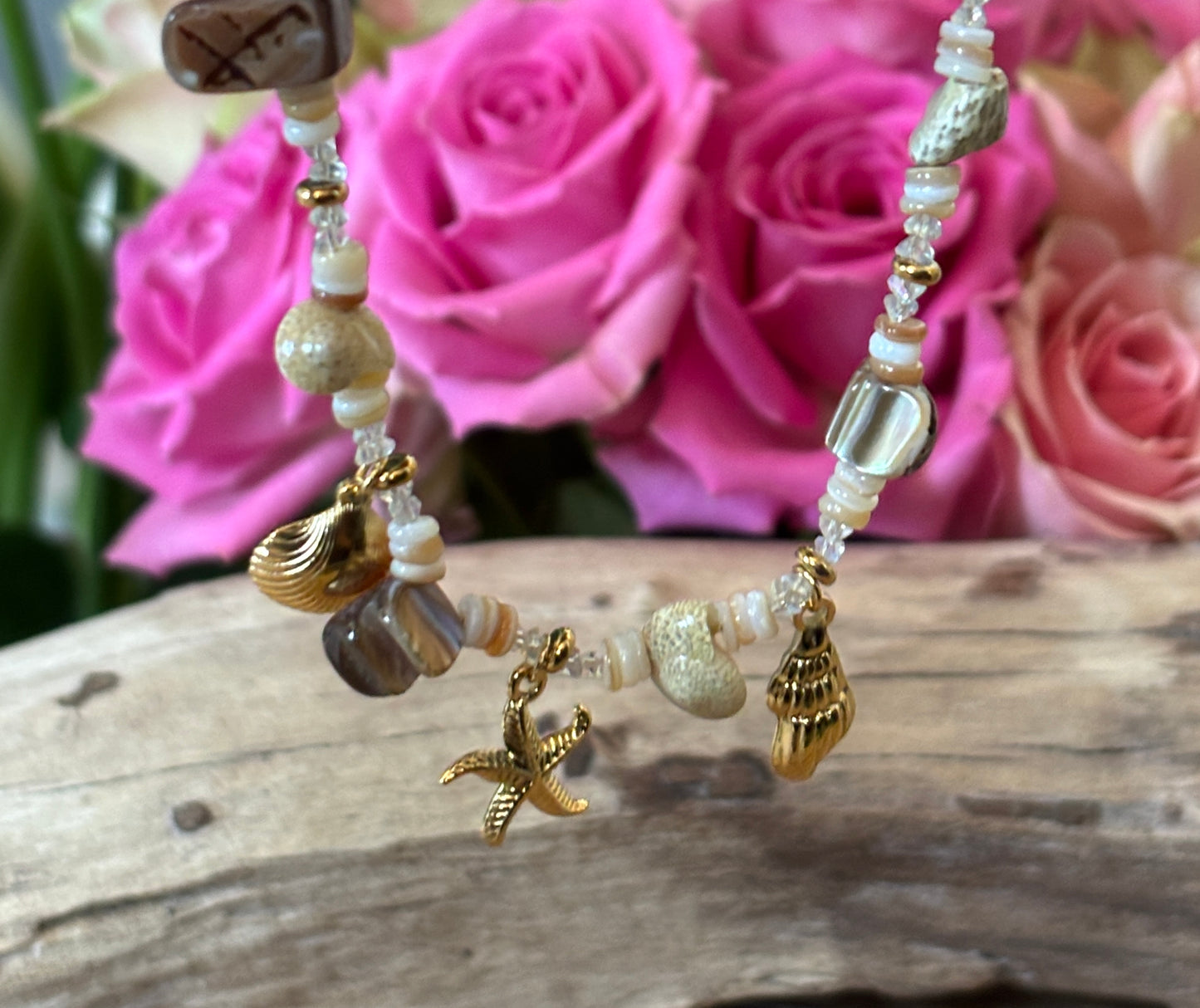 18ct Gold Plated Shell Bracelet