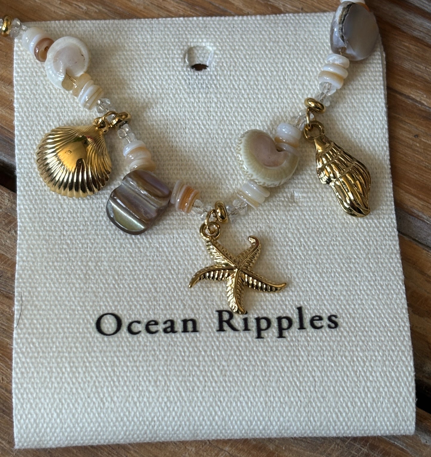 18ct Gold Plated Shell Bracelet
