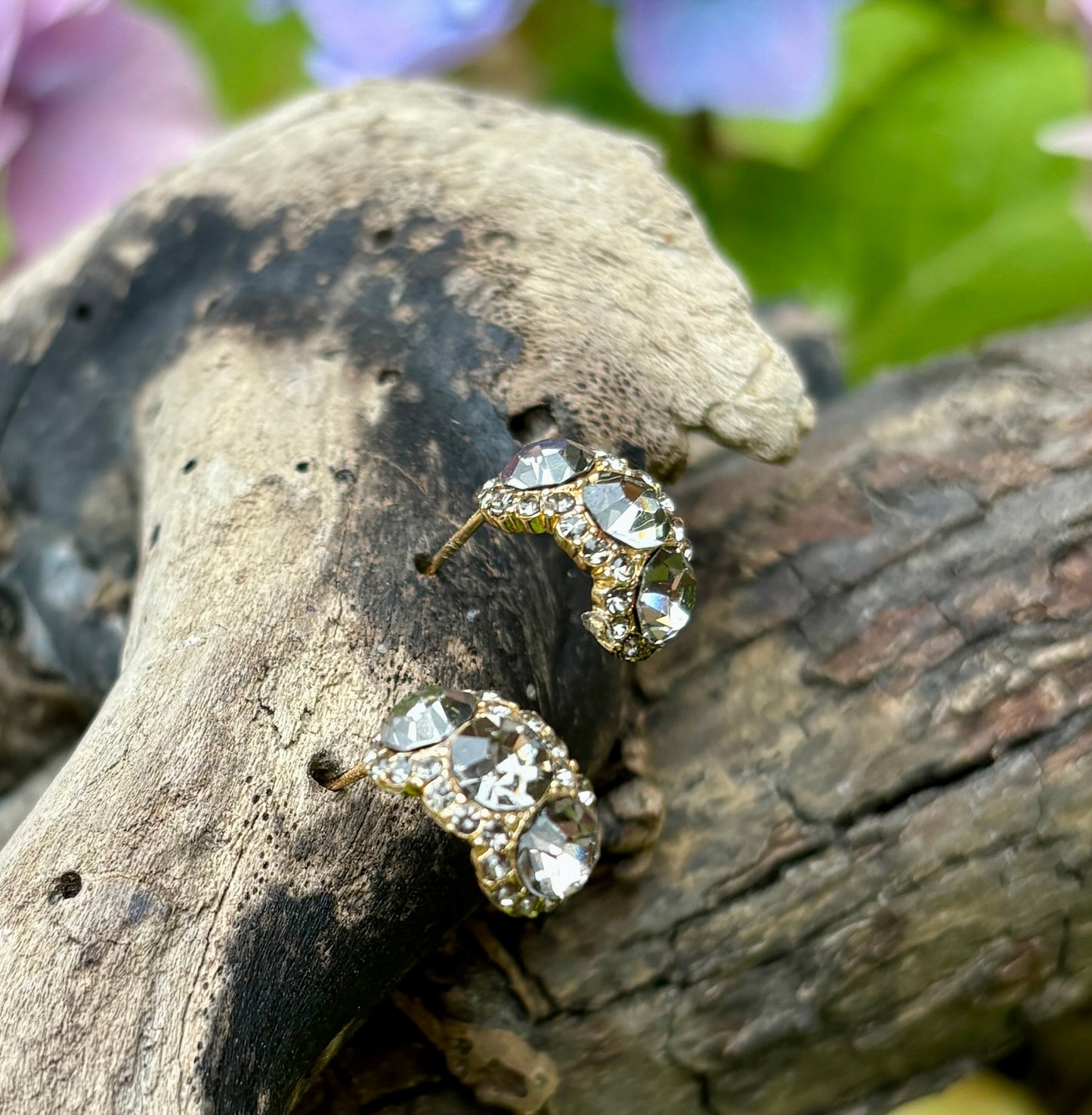14ct Gold Plated Cubic Zirconia Stud Earrings