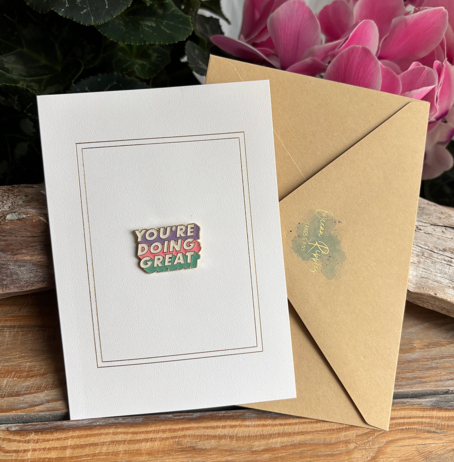 You're Doing Great Pin Badge Card