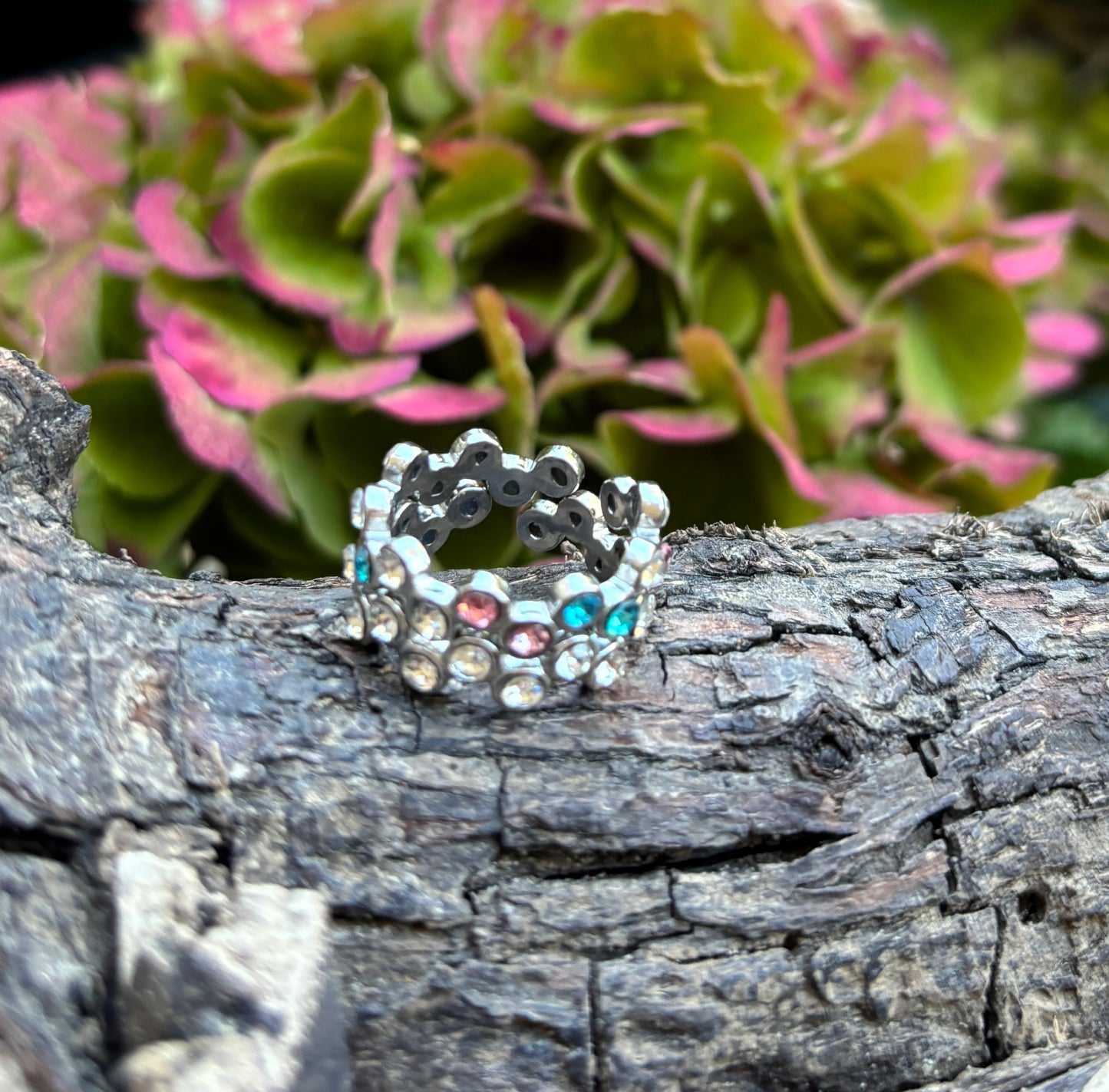 18ct Gold Plated Cubic Zirconia Stackable Ring - Available In Silver