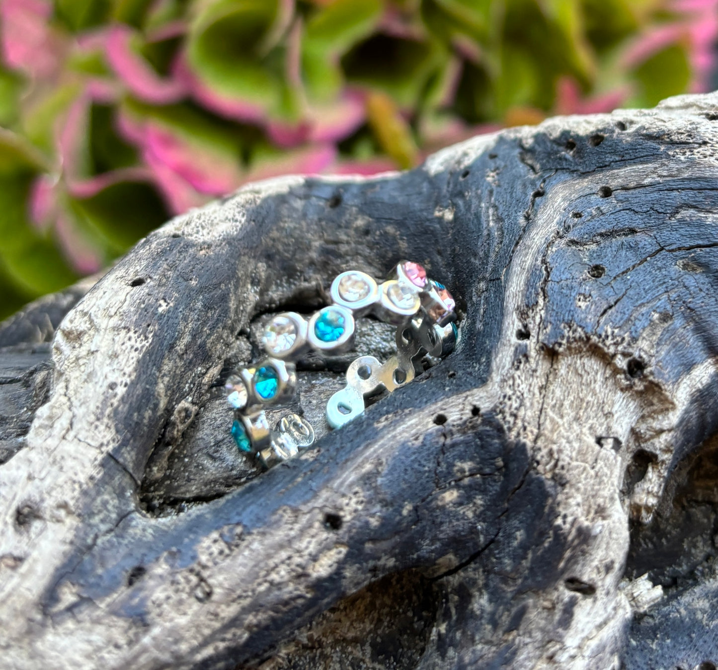 18ct Gold Plated Cubic Zirconia Stackable Ring - Available In Silver