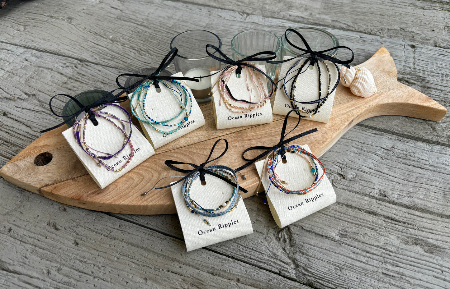Japanese Miyuki Adjustable Bracelet Set of 3 - Available in 6 Colours