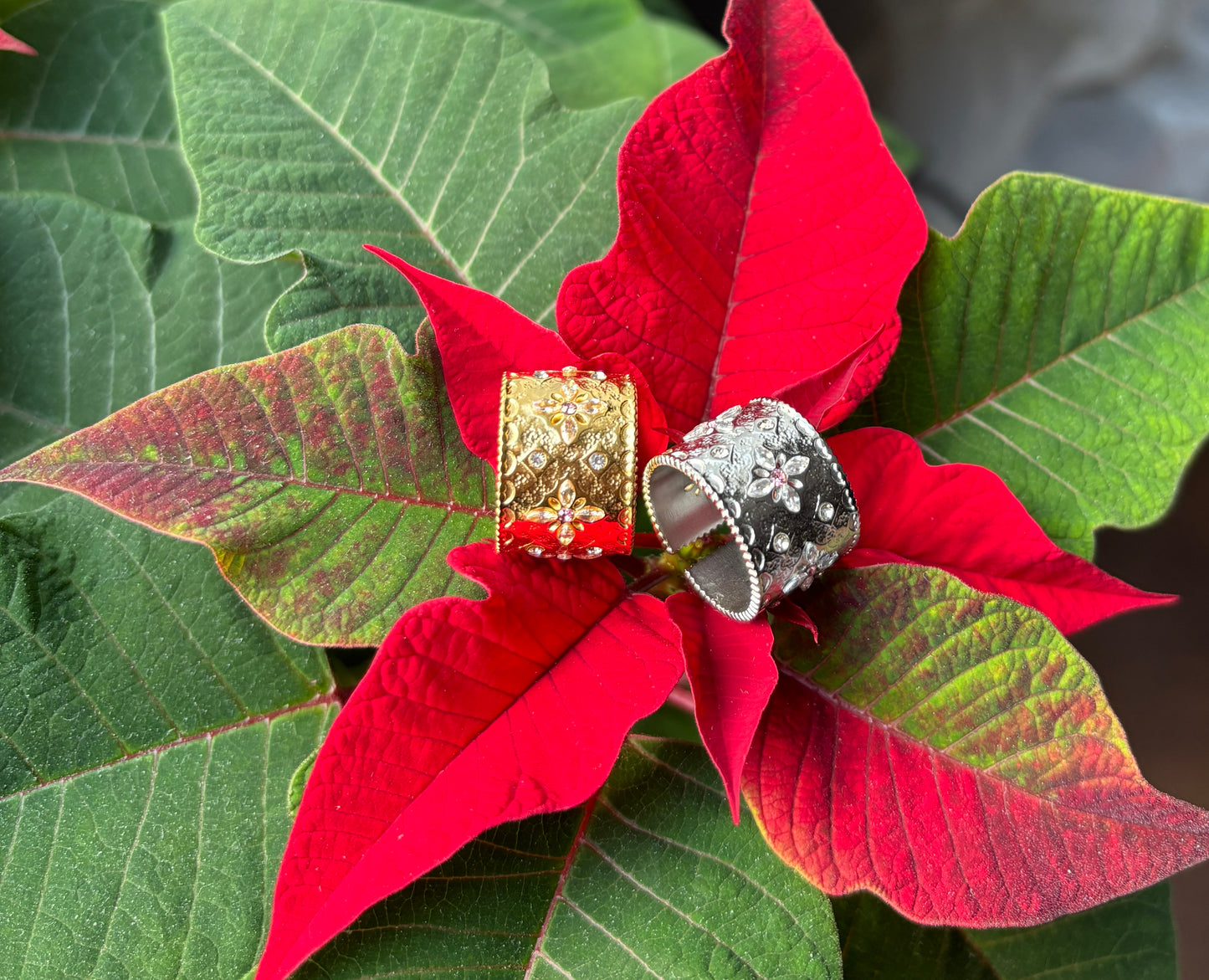 18ct Gold Plated Pink Cubic Zirconia Cuff Adjustable Ring - Also Available In Silver