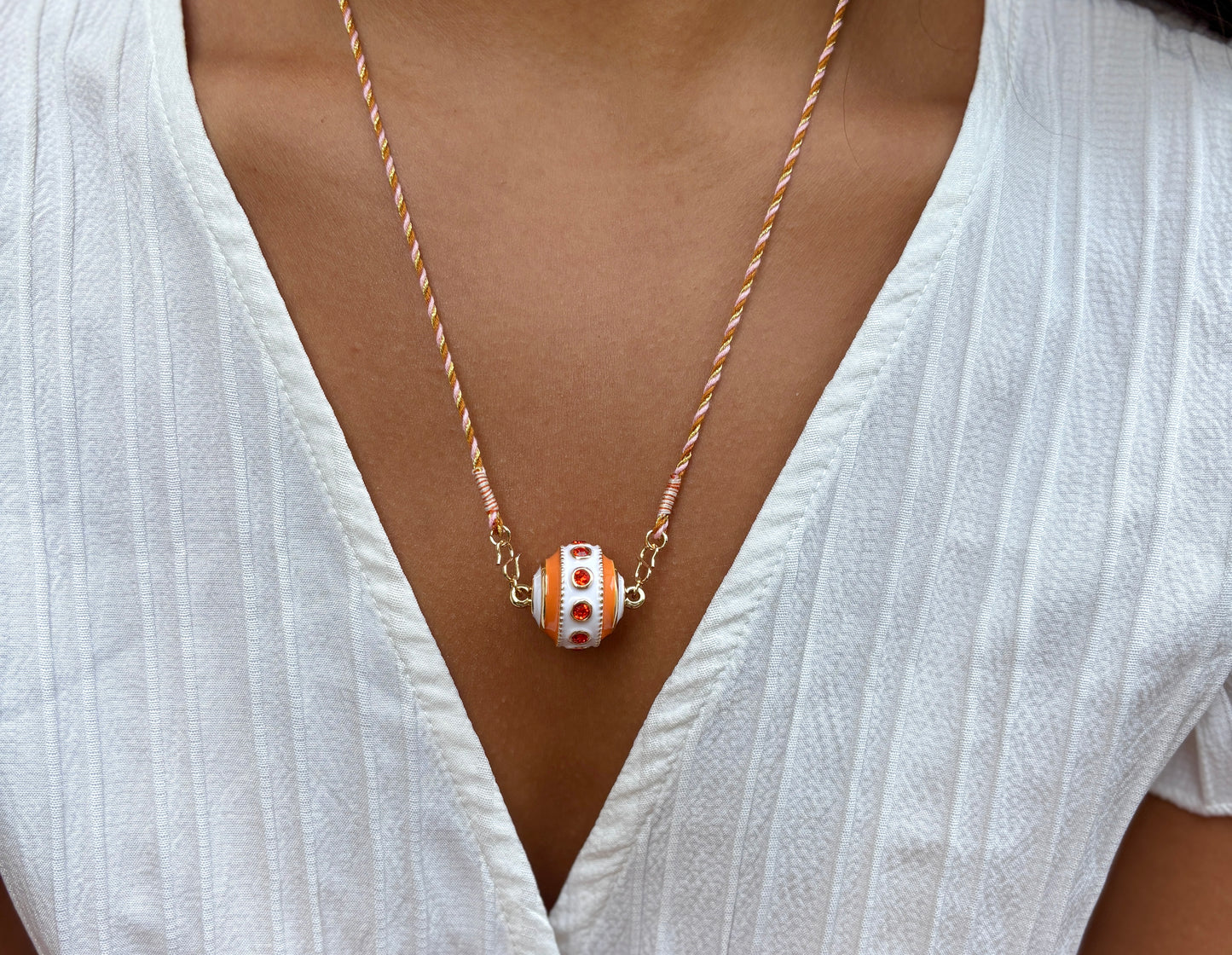 18ct Gold Plated Talisman Ball Pendant Necklace