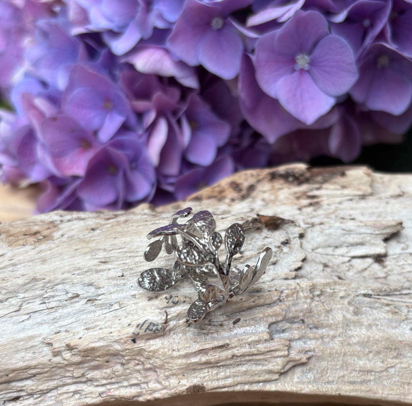 18ct Gold Plated Wrapped Around Leaf Ring - Available In Silver