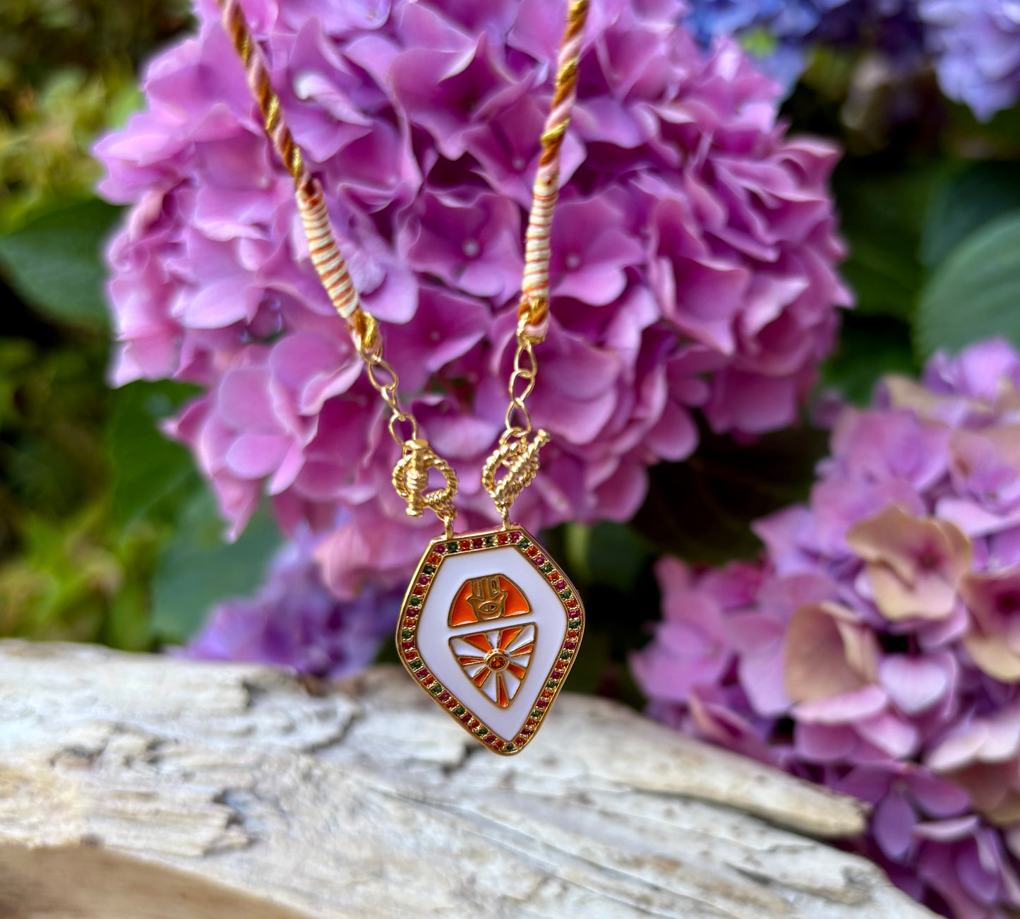 18ct Gold Plated Talisman Hamsa Shield Necklace