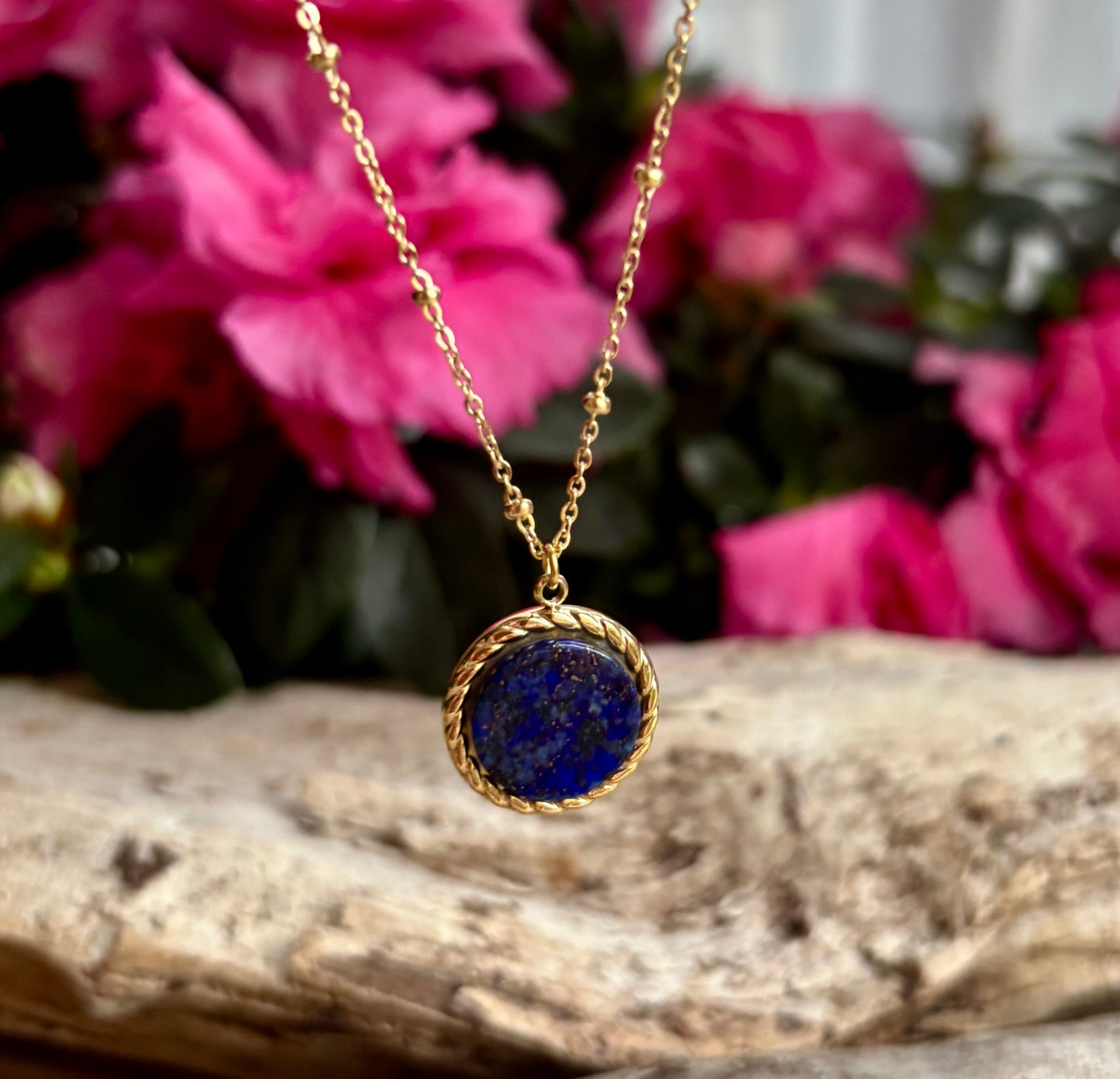 18ct Gold Plated Lapis Lazuli Layered Necklaces