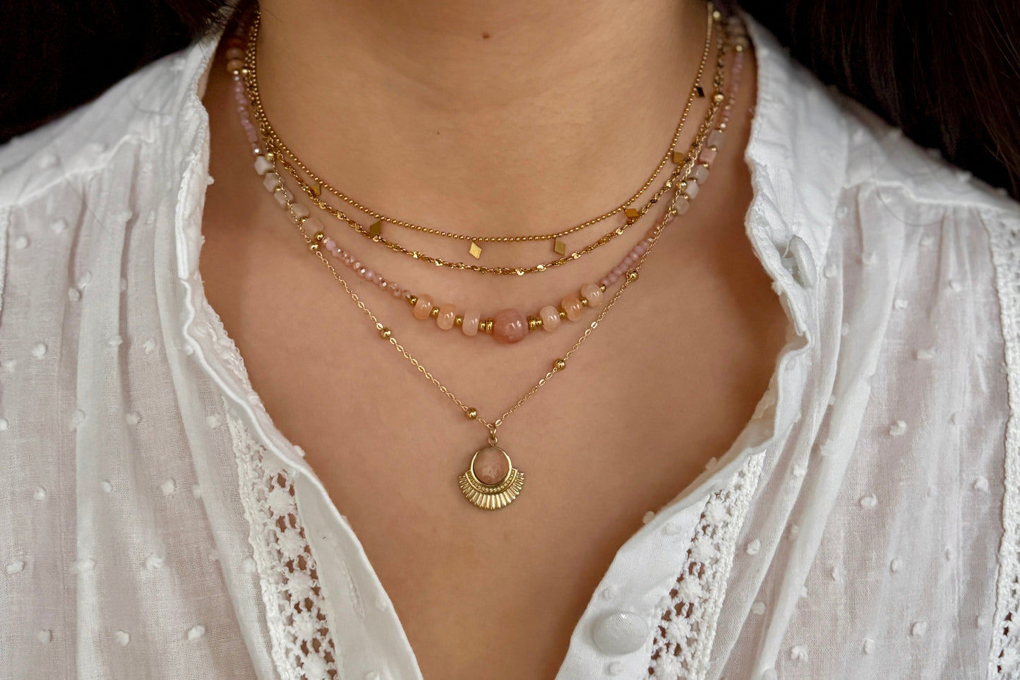 18ct Gold Plated Double Chain Necklace