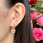 18ct Gold Plated Cubic Zirconia Star Earrings