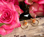 14ct Gold Plated Amber Glass Crystal Hoop Earrings