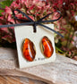 18ct Gold Plated Statement Resin Earrings