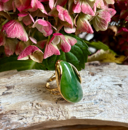 18ct Gold Plated Resin Statement Ring