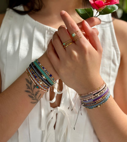 Japanese Miyuki Adjustable Bracelet Set of 3 - Available in 6 Colours