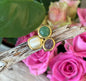 18ct Gold Plated Adjustable Triple Natural Stone Ring   