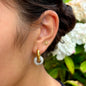 18ct Gold Plated Cubic Zirconia Doughnut Earrings