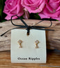 14ct Gold Plated Cubic Zirconia Drop Earrings 