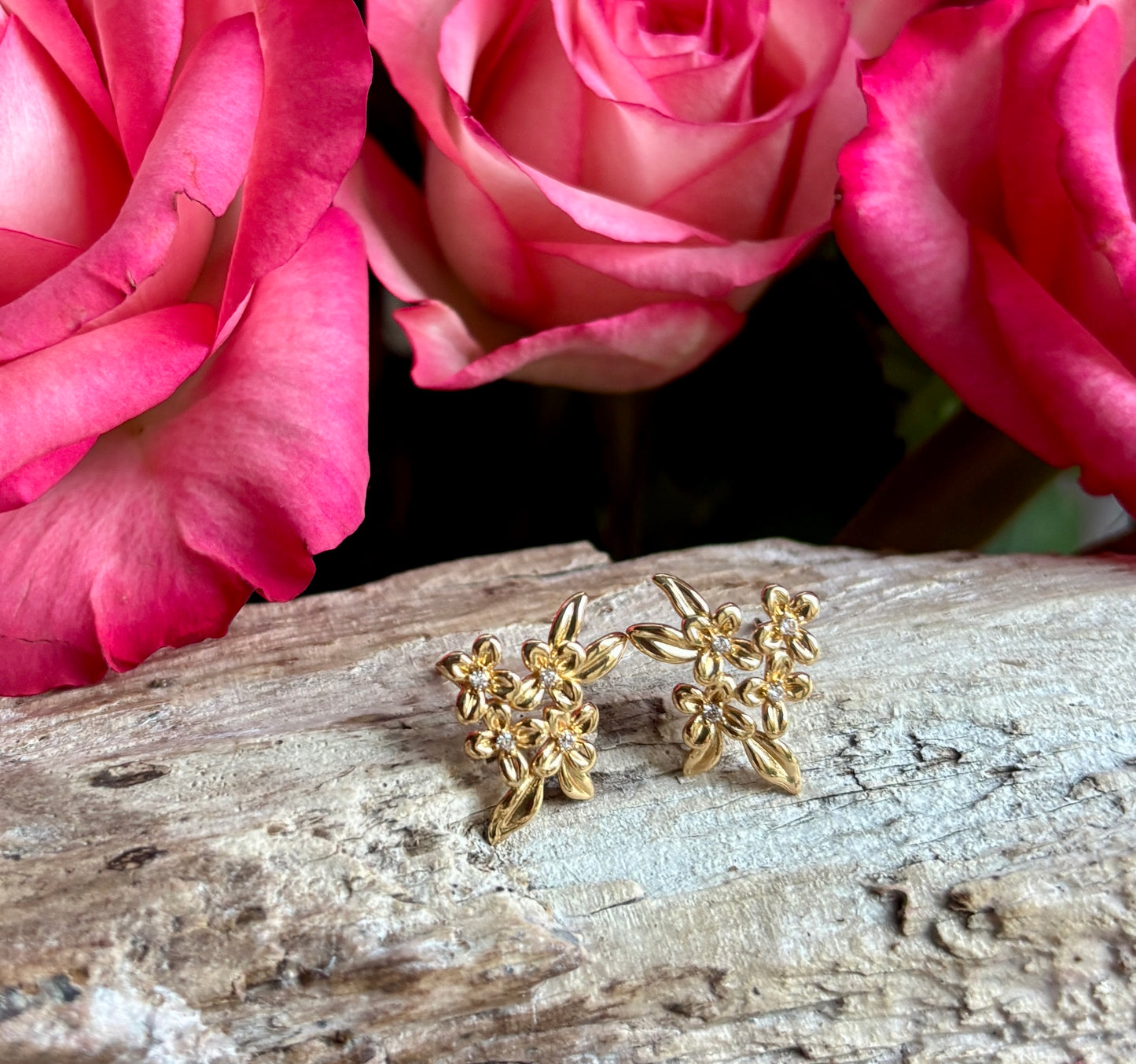 14ct Gold Plated Osmanthus Flower Earrings