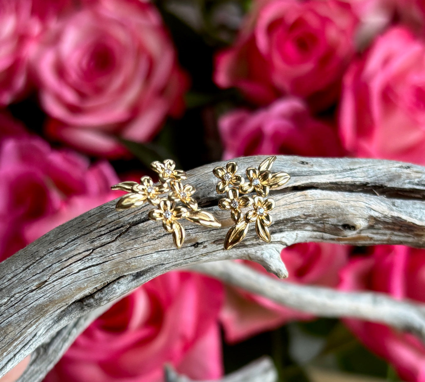 14ct Gold Plated Osmanthus Flower Earrings