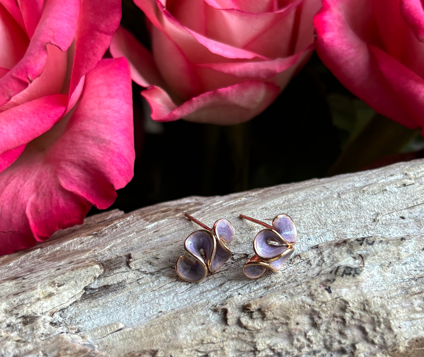 14ct Gold Plated Flower Petal Cluster Earrings