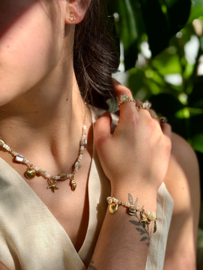 18ct Gold Plated Shell Bracelet