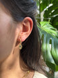 18ct Gold Plated Cubic Zirconia Hamsa Hand Huggie Earrings