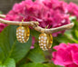 18ct Gold Plated Cubic Zirconia Hoop Earrings