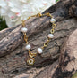 18ct Gold Plated Fresh Water Pearl Chain Bracelet