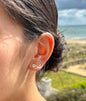 14ct Gold Plated Cubic Zirconia Mismatched Planet Earrings