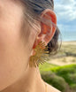 18ct Gold Plated Fan Earrings