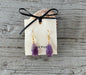 18ct Gold Plated Gemstone Drop Earrings