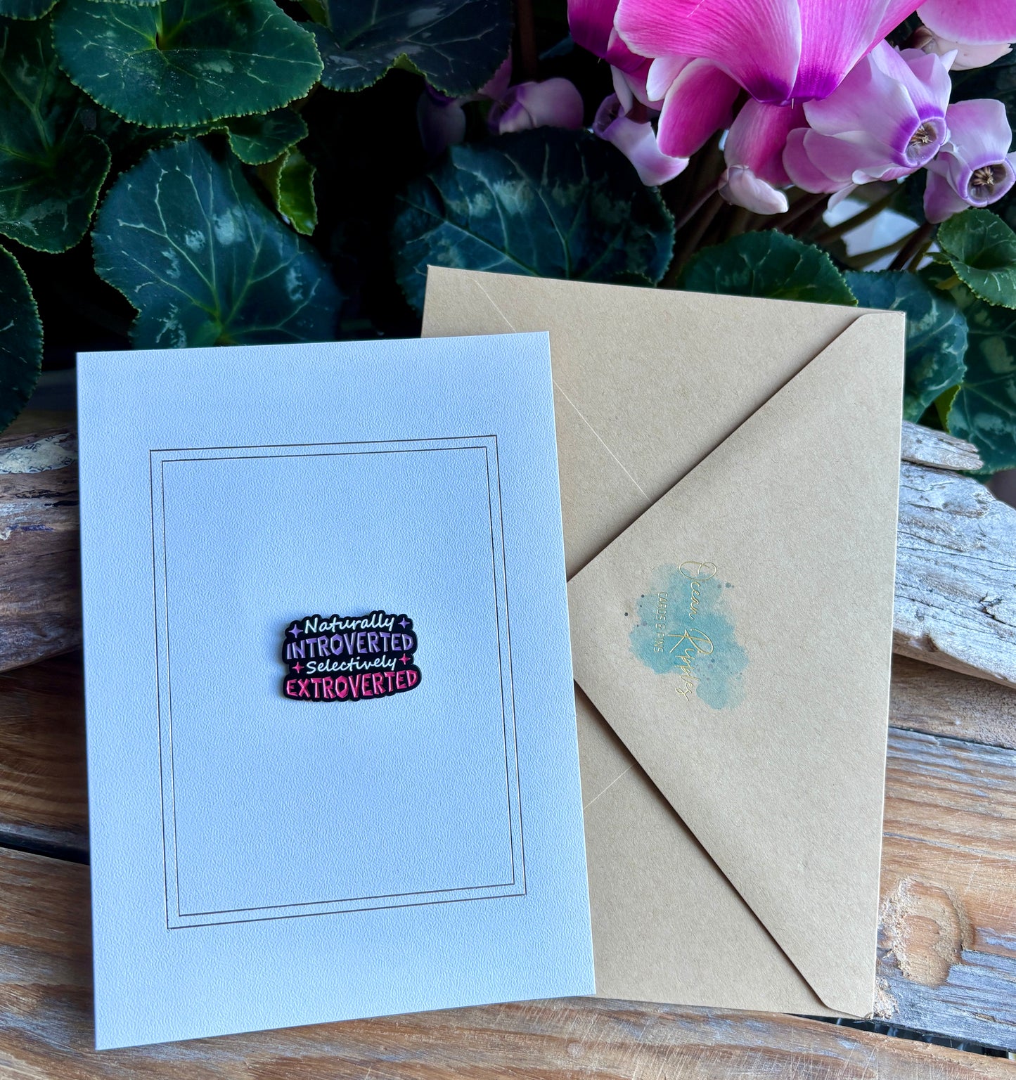 Naturally Introverted... Pin Badge Card