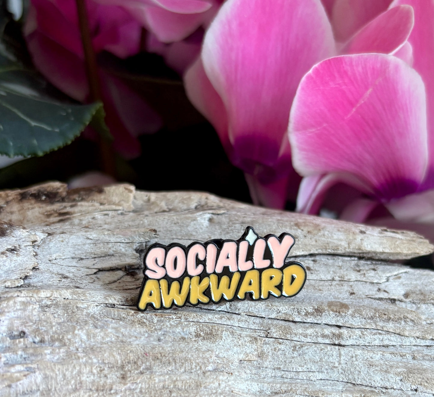Socially Awkward Pin Badge Card
