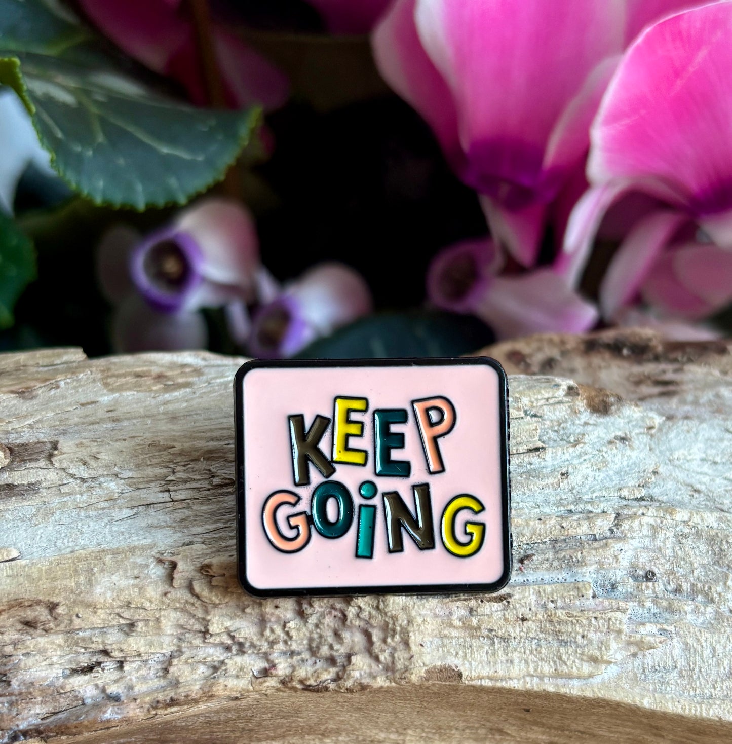 Keep Going Pin Badge Card