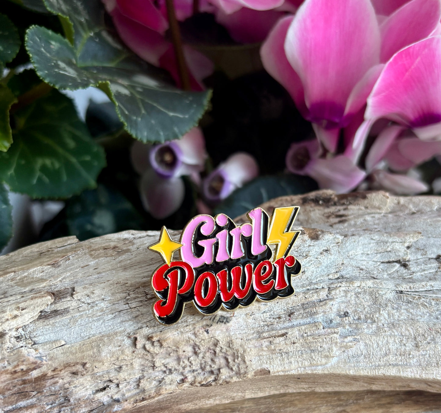 Girl Power Pin Badge Card