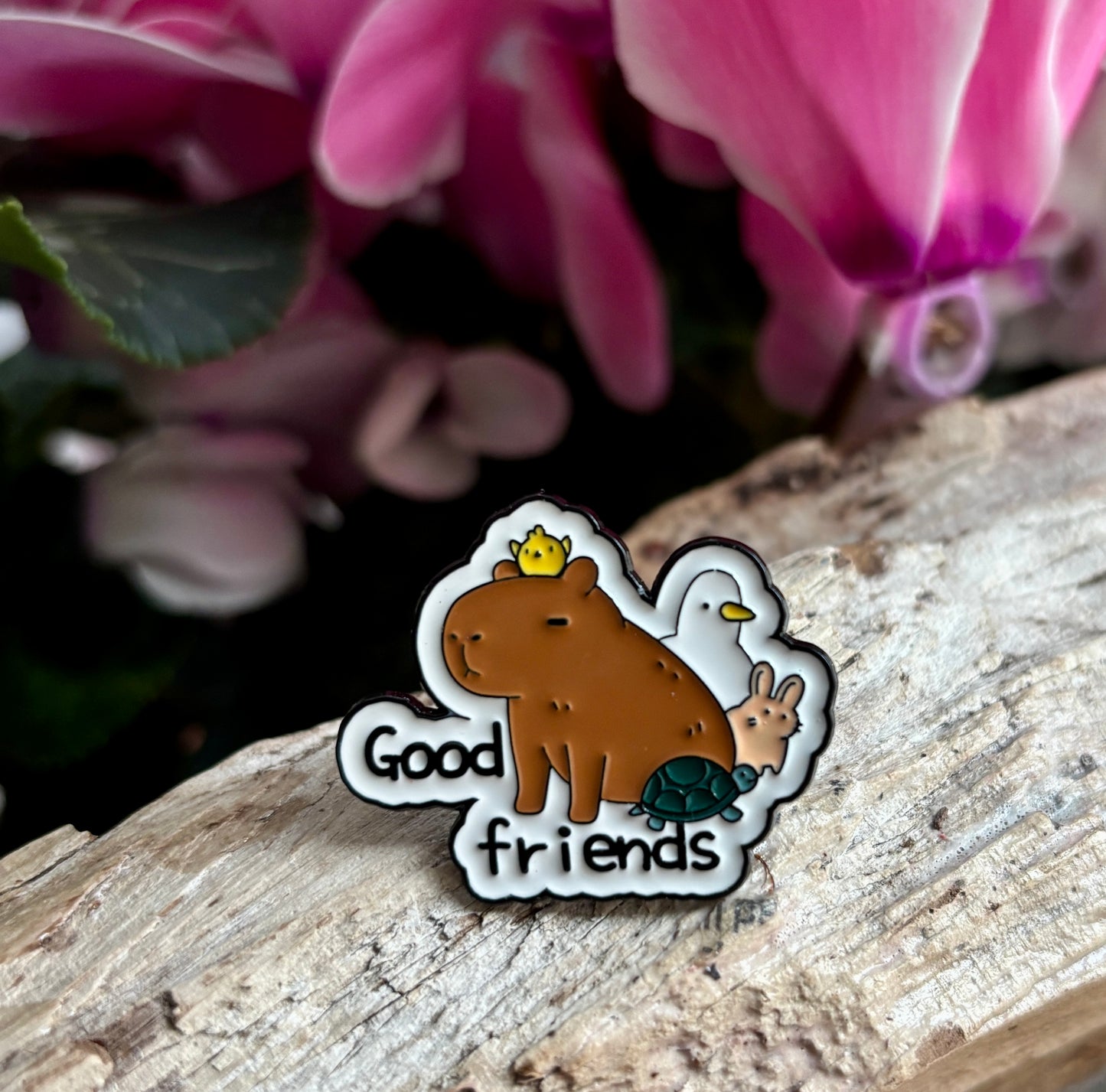 Good Friends Pin Badge Card