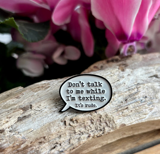 Don't Talk... Pin Badge Card