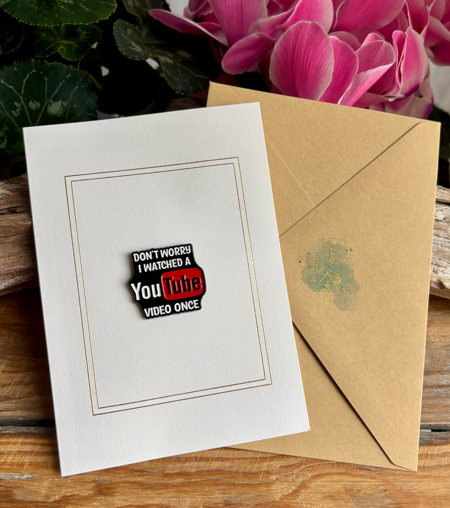 Don't Worry... Pin Badge Card