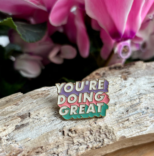 You're Doing Great Pin Badge Card