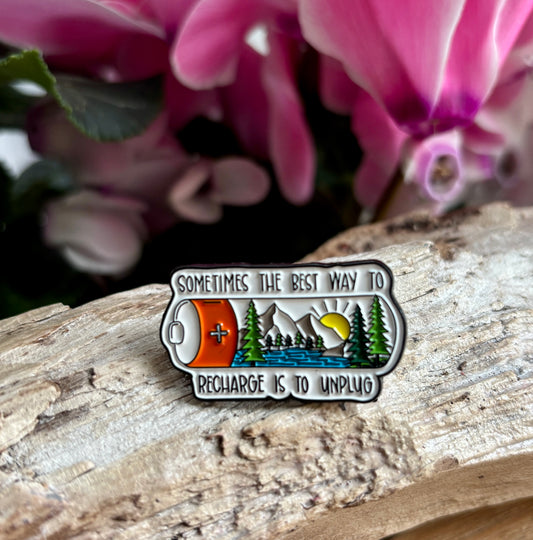 Sometimes The... Pin Badge Card