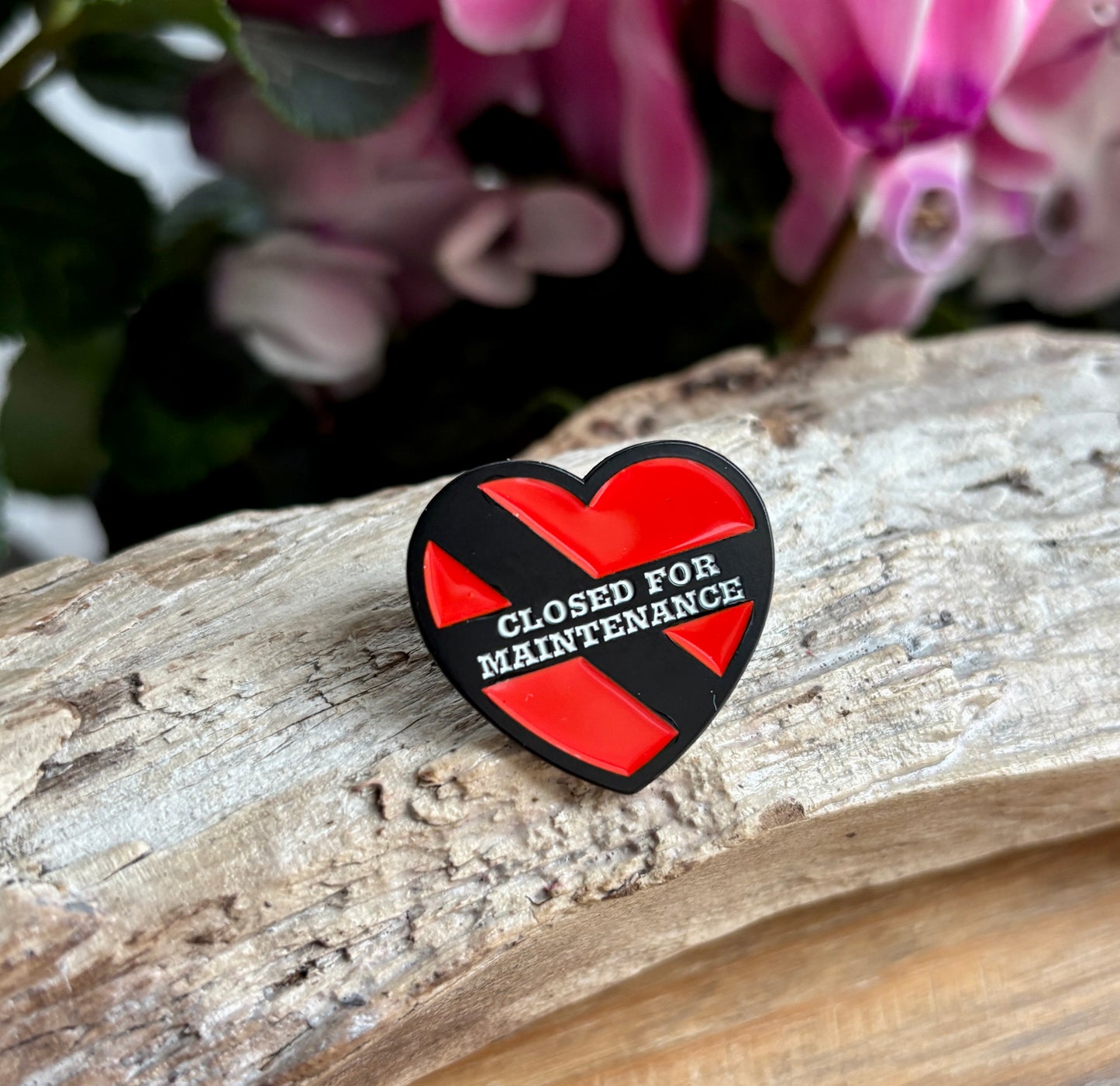 Closed for Maintenance Pin Badge Card