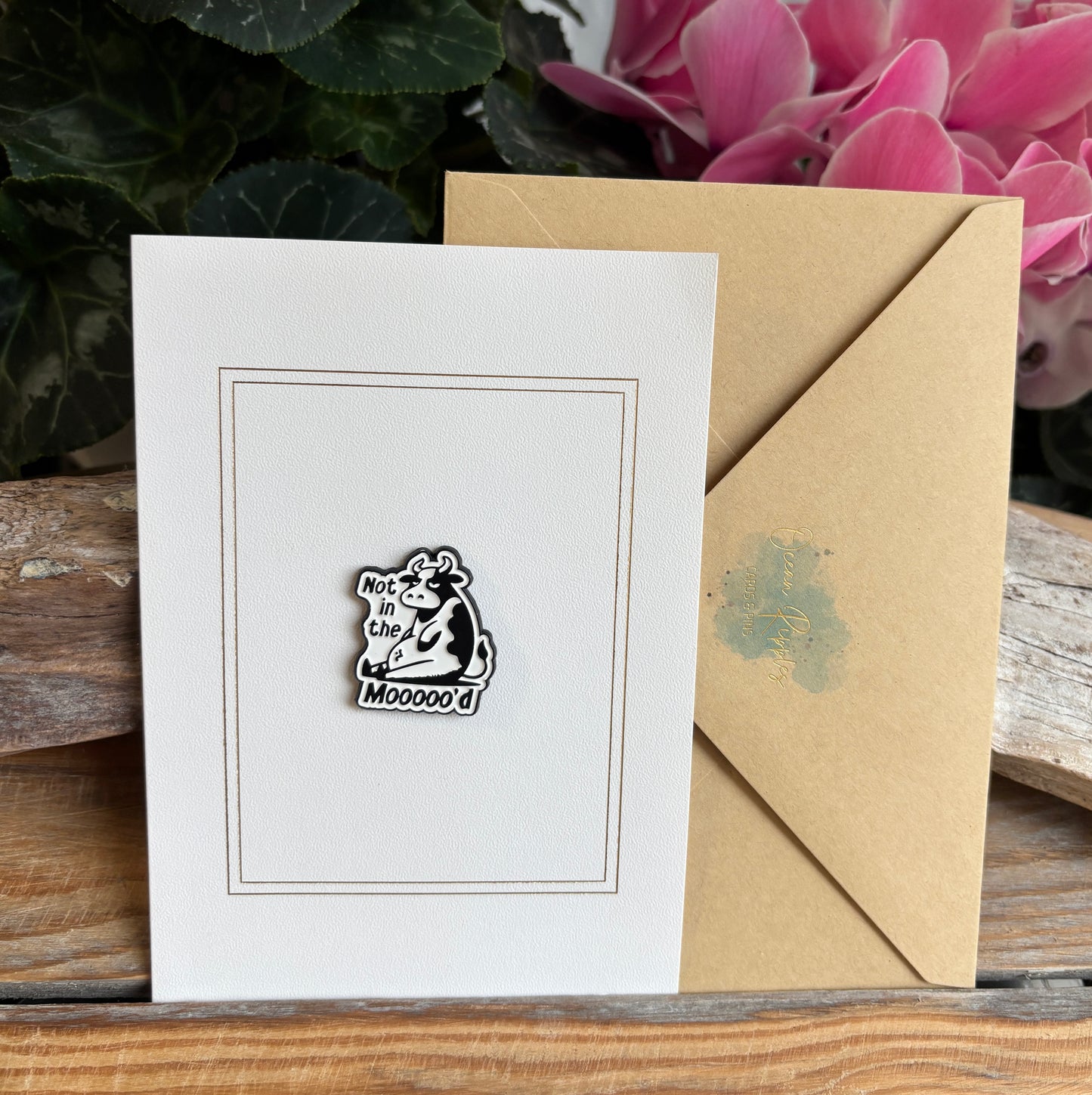 Not In The Mood Pin Badge Card