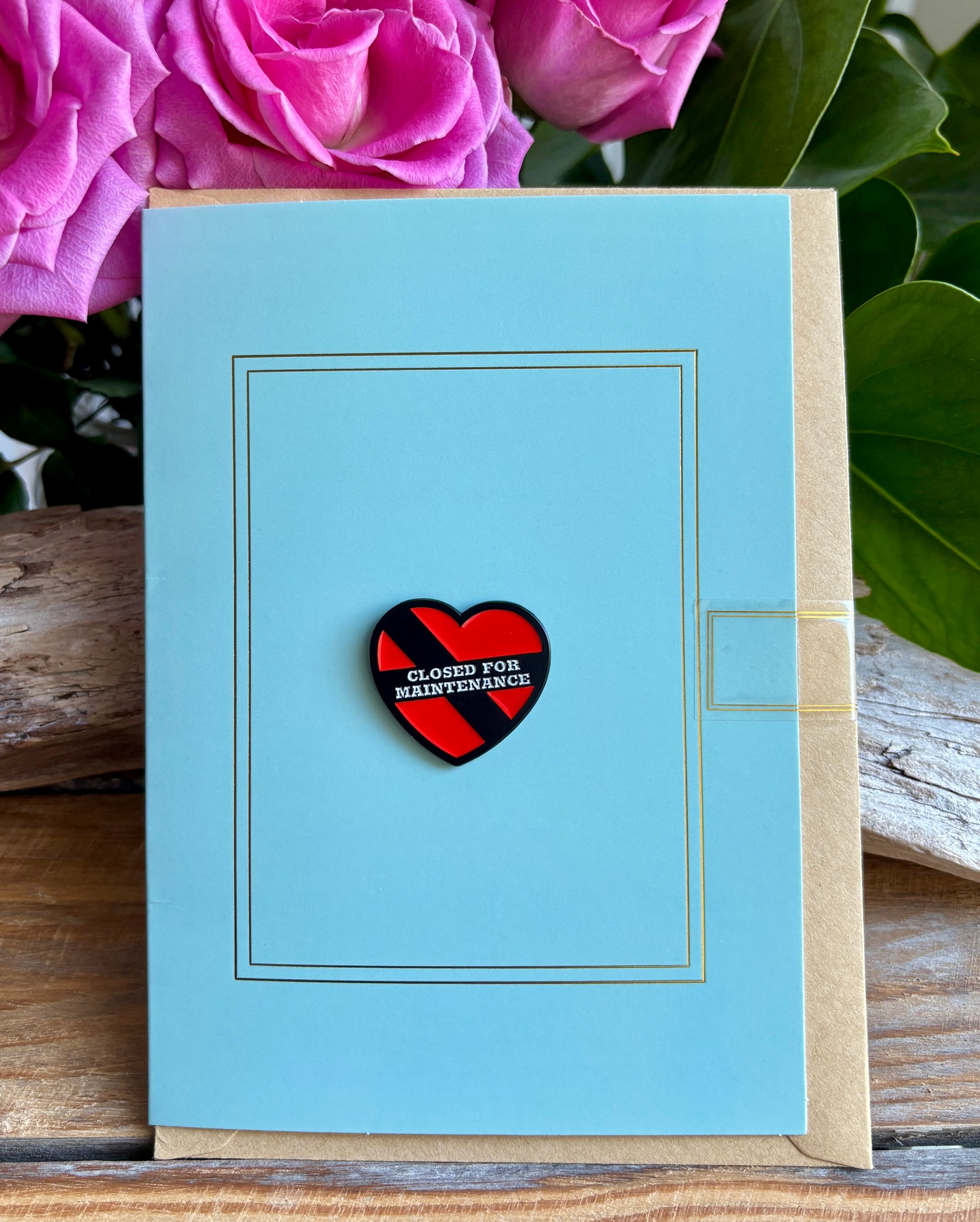 Closed for Maintenance Pin Badge Card