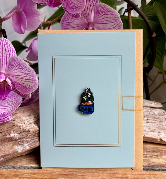 Explore Pin Badge Card