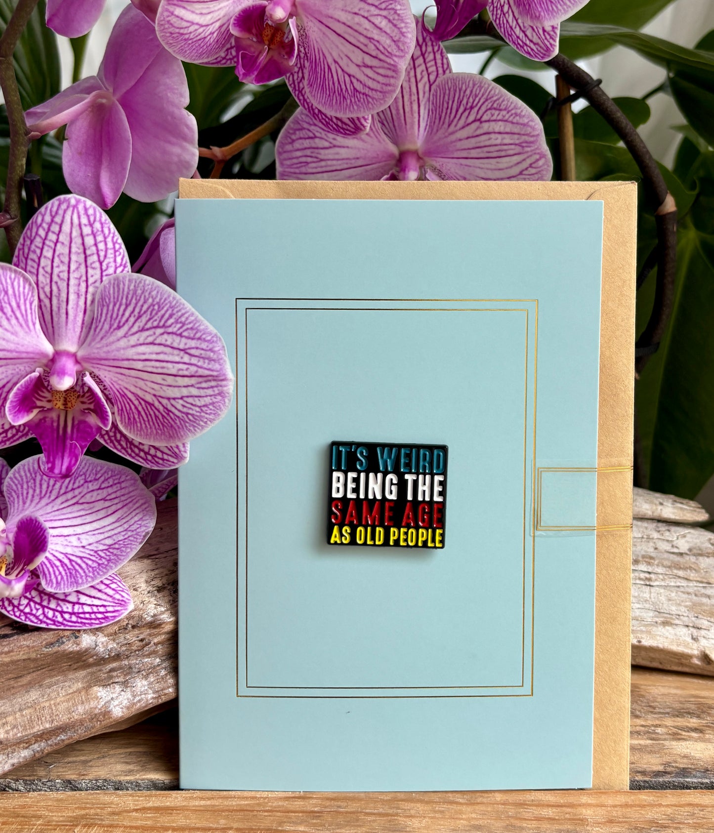 It's Weird... Pin Badge Card
