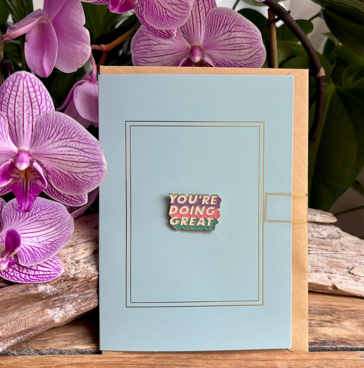 You're Doing Great Pin Badge Card